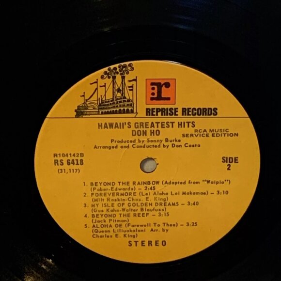 Don Ho Hawaii's Greatest Hits (Vinyl, 1970) Reprise RS 6418 VG+ RCA Music Servic - Picture 11 of 11